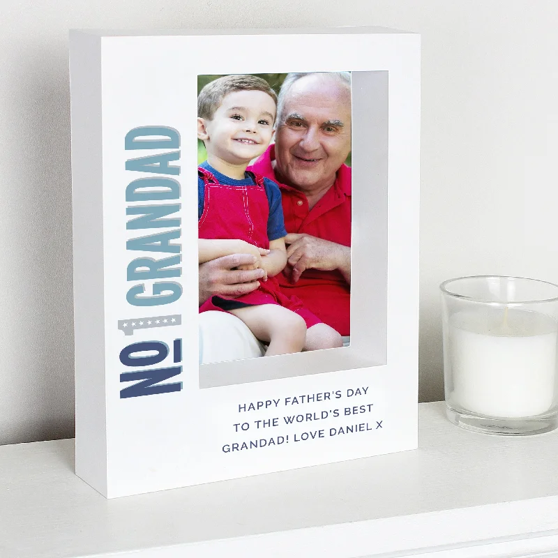 Personalised No.1 5x7 Box Photo Frame - Personalise It!