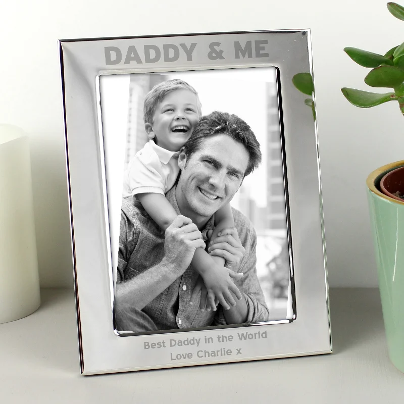 Personalised Silver 5x7 Daddy & Me Photo Frame - Personalise It!