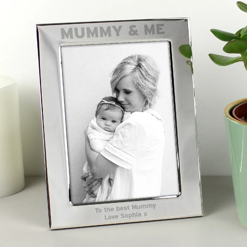 Personalised Silver 5x7 Mummy & Me Photo Frame - Personalise It!