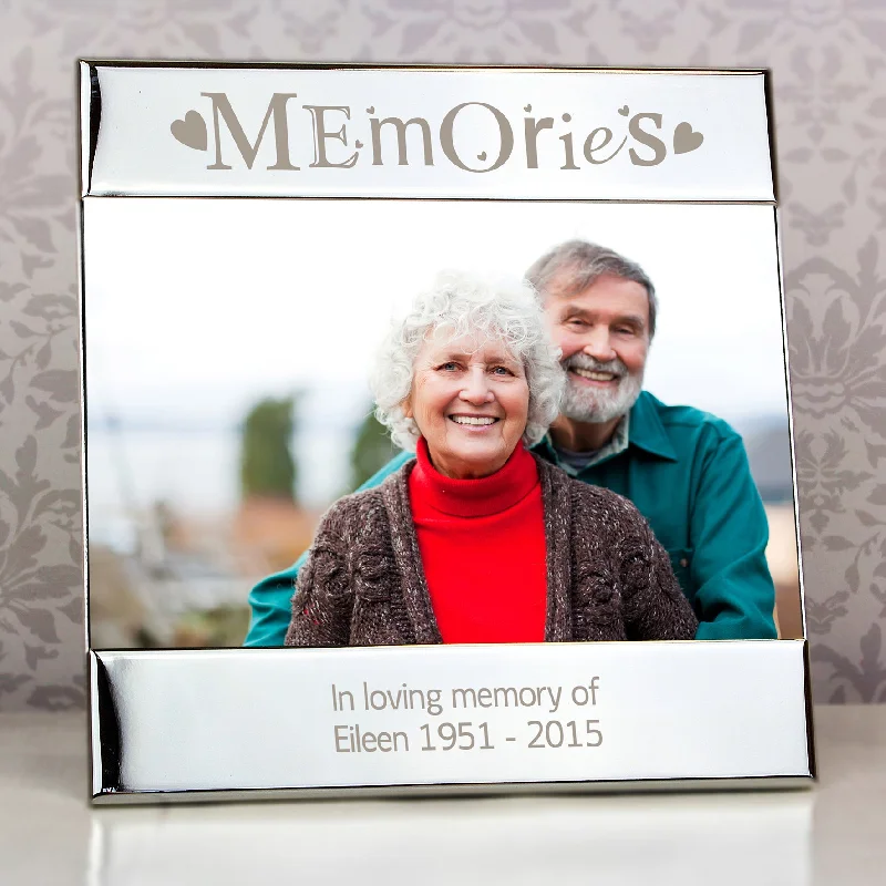 Personalised Silver Memories Square 6x4 Photo Frame - Personalise It!