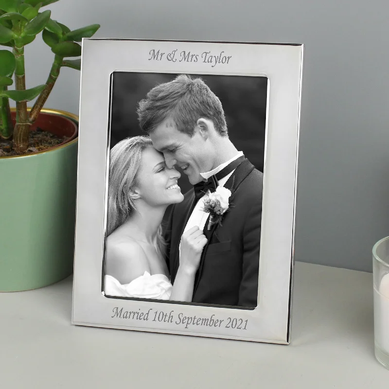 Personalised Silver Plated 5x7 Photo Frame - Personalise It!