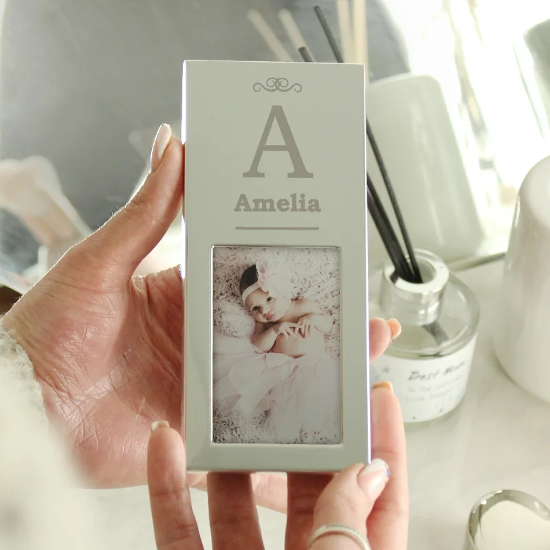 Personalised Small Initial 2x3 Silver Photo Frame - Personalise It!