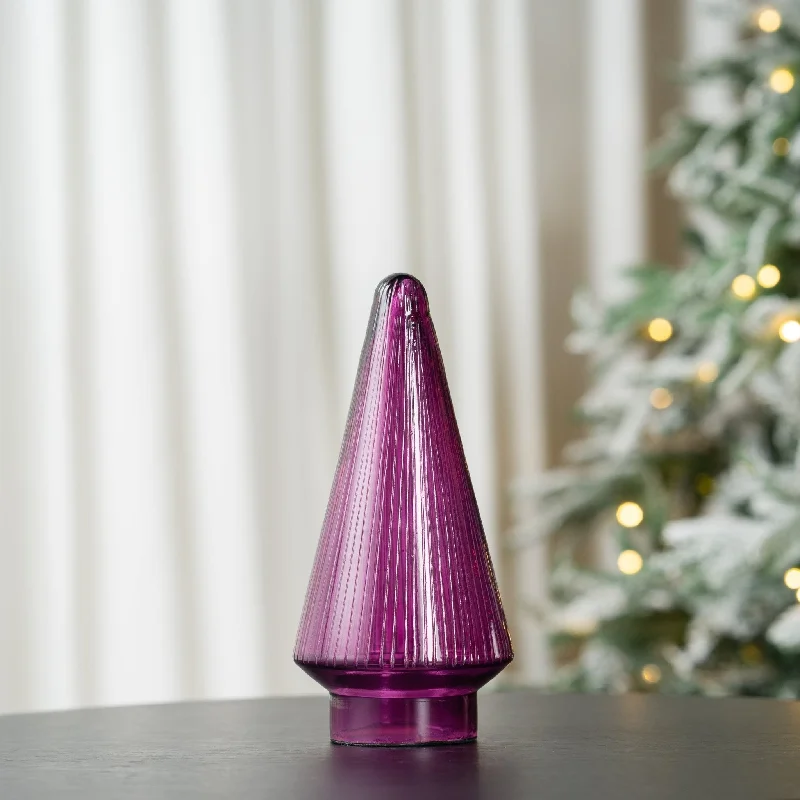 Purple Glass Christmas Tree Tabletop