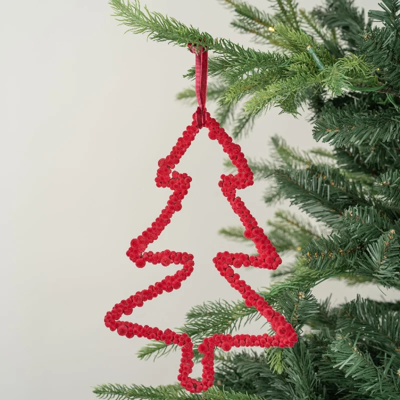 Royal Red Christmas Tree Shaped Ornament