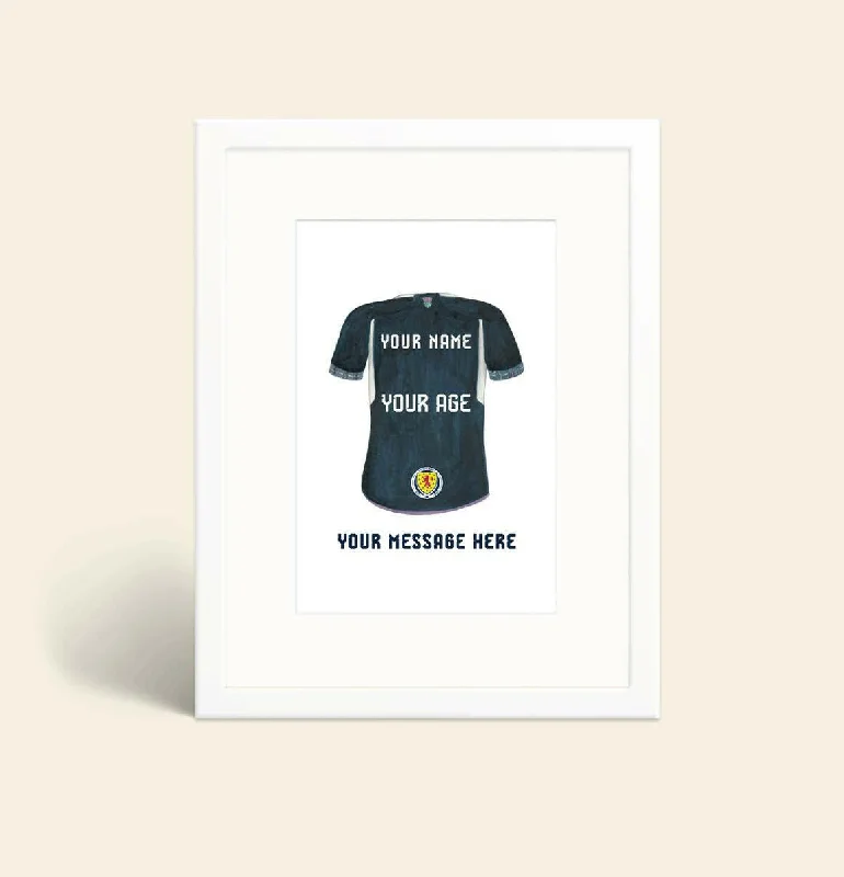 Scotland Football Mounted and Backed A3 Print - Personalised