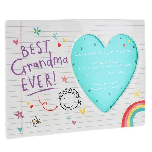 Scribbles Cute Best Grandma Ever Ceramic Photo Frame