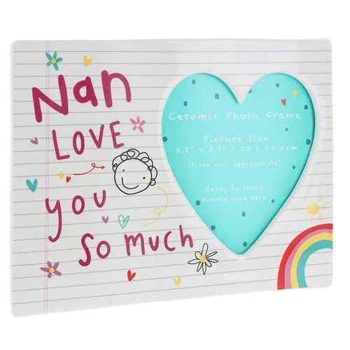 Scribbles Cute Best Nan Ever Ceramic Photo Frame