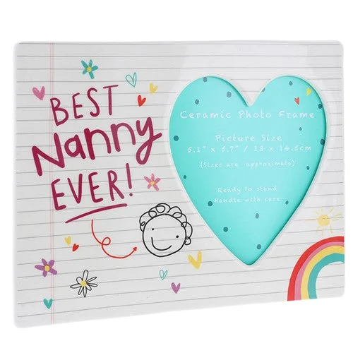 Scribbles Cute Best Nanny Ever Ceramic Photo Frame