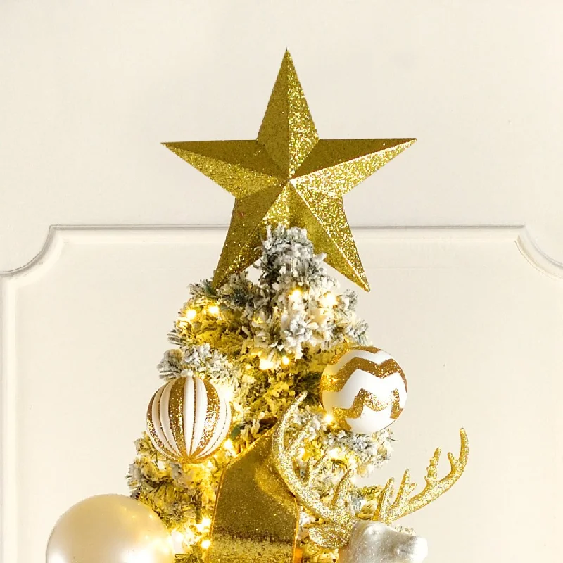 Golden Glitter Star Christmas Tree Topper