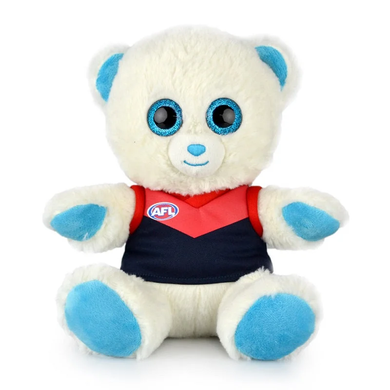 Korimco 22cm AFL Sparkle Melbourne Plush Teddy Bear Toy