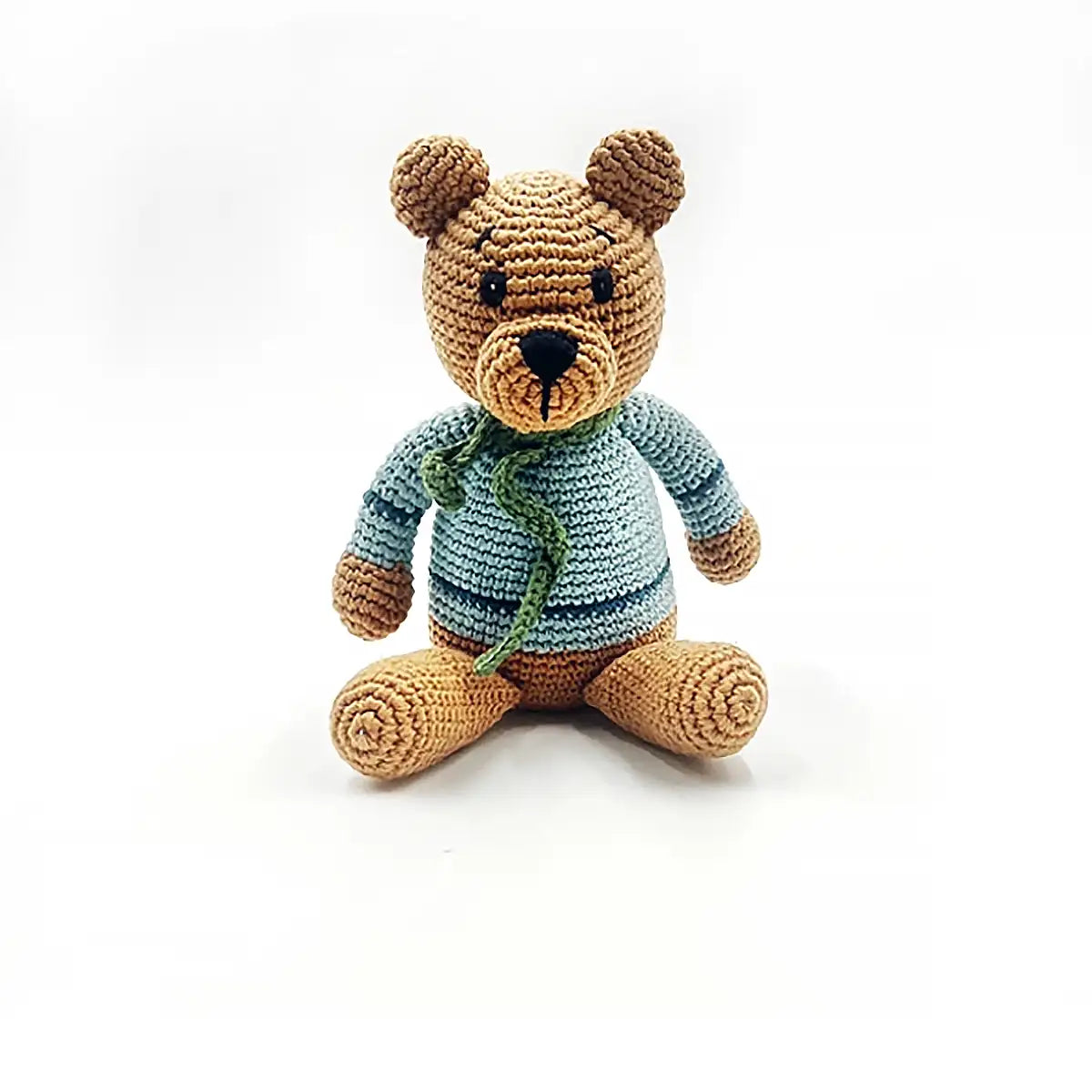 Pebble Crochet Teddy Bear - Duck Egg Blue