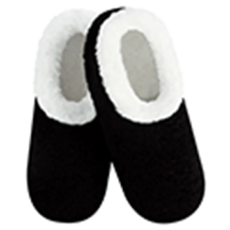 Women's Classic Snoozies® Cozy Teddy Sherpa Solid Color Black