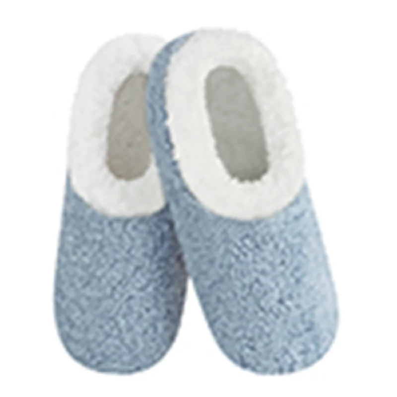 Women's Classic Snoozies® Cozy Teddy Sherpa Solid Color Periwinkle Light Blue