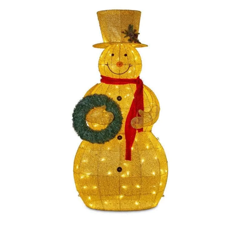 White Christmas Snowman with Lights 150cm