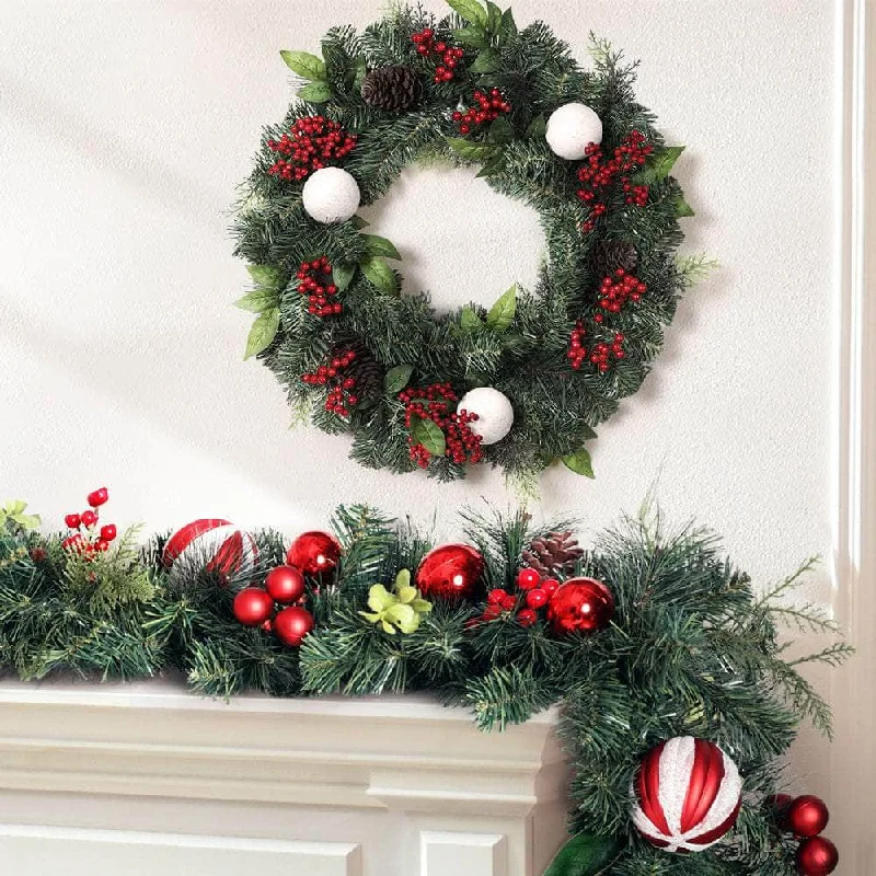 Christmas Garland and Wreath Set for Magical Tree Decor