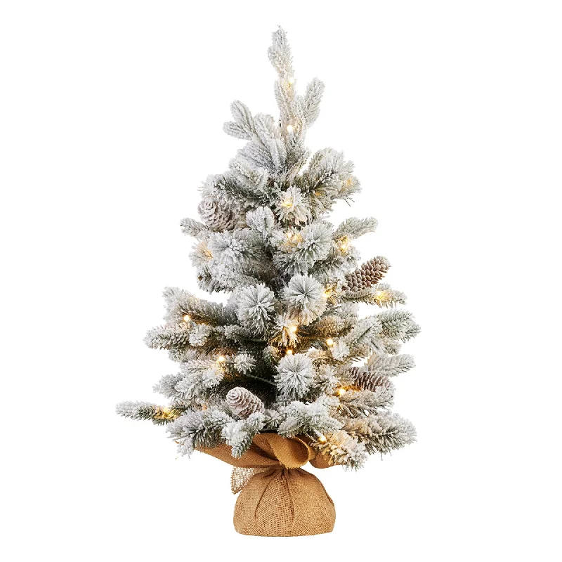 61cm Snowy Dorchester Tabletop Christmas Tree